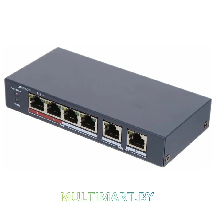 Коммутатор Hikvision DS-3E0106P-E/M